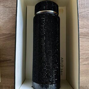 House of Harlow 1960 Black Bling Crystal Water Bottle Arlo 24 oz Insulated New